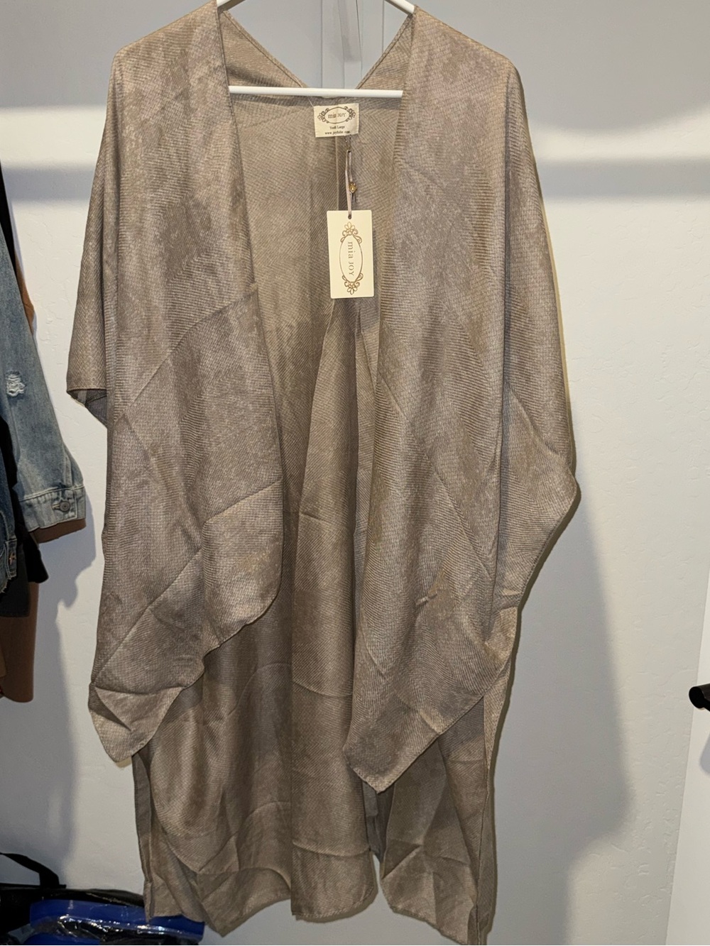 Mia Joy open-front duster cardigan/ kimono wrap